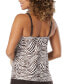 Фото #2 товара Women's Core V-Neck Draped Tankini Top