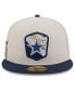 Фото #3 товара Men's Stone, Navy Dallas Cowboys 2023 Salute To Service 59FIFTY Fitted Hat