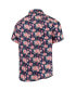 ფოტო #4 პროდუქტის Men's Navy Cleveland Guardians Floral Linen Button-Up Shirt