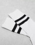 ASOS DESIGN 5 pack sport socks in white with black stripe