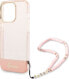 Guess Etui Guess GUHCP14XHGCOHP Apple iPhone 14 Pro Max różowy/pink hardcase Translucent Pearl Strap