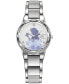 ფოტო #1 პროდუქტის Snow White Silver-Tone Stainless Steel Bracelet Watch 30mm