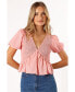 ფოტო #1 პროდუქტის Women's Candice Short Sleeve Top