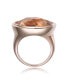 Фото #3 товара Sterling Silver 18K Rose Gold Plated Morganite Cubic Zirconia Solitaire Ring