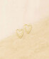Gold Plated Outline Heart Studs