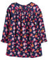 Toddler Navy Flower Babydoll Dress 4T