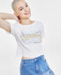 ფოტო #3 პროდუქტის Juniors' Venice Crewneck Baby Tee