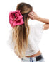 Pieces oversized hair bow in pink