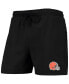 Men's Black Cleveland Browns Magic Print Palm Traditional Swim Shorts