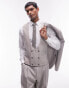 Фото #1 товара Topman slim linen blend waistcoat in stone