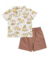 Фото #1 товара Boys Polo Shirt and Twill Shorts Outfit Set to (2T - 10-12)