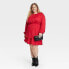 Фото #2 товара Women's Long Sleeve Satin Dress - Knox Rose Red XXL