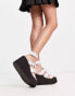 Charles & Keith caged wedge sandals in white