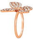 ფოტო #3 პროდუქტის Nude Diamond Butterfly Ring (1-7/8 ct. t.w.) in 14k Rose Gold
