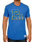 ფოტო #1 პროდუქტის Men's Heather Royal Pitt Panthers Vintage-Inspired Tri-Blend T-shirt