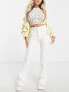 Фото #7 товара New Look Petite mid rise flare jean in white