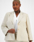 Фото #4 товара Le Sui Plus Size Two Button Jacket & Extended-Tab Pantsuit