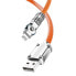 Фото #2 товара Mocny kabel kątowy do iPhone USB-A - Lightning 30W 1m rotacja 180 pomarańczowy