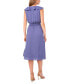 Фото #2 товара Women's V-Neck Smocked Ruffled Midi Dress