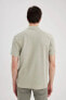 Erkek Polo Yaka T-shirt Haki C1293ax/kh478