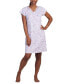 ფოტო #1 პროდუქტის Women's Printed Lace-Trim Nightgown