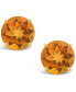 ფოტო #4 პროდუქტის Round-Cut Gemstone Stud Earrings in 14K Yellow Gold