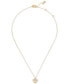 ფოტო #2 პროდუქტის Gold-Tone Pavé Flower Pendant Necklace, 17" + 3" extender