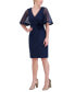 Women's Rosette-Waist Short-Sleeve Dress