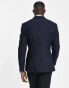 Фото #2 товара Topman single breasted skinny fit suit blazer with notch lapels in navy