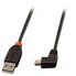 Lindy USB2.0 A/Mini-B 90 Degree 2m - 2 m - USB A - Mini-USB B - USB 2.0 - Male/Male - Black - фото #6