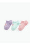 LCW baby Baskılı Kız Bebek Patik Çorap 3'lü