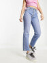 Wrangler wild west high waisted straight leg jean in mid blue