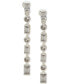 Silver-Tone Round & Baguette Cubic Zirconia Clip-On Linear Drop Earrings