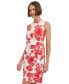 Women's Sleeveless Floral Sheath Dress