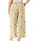 Фото #2 товара Trendy Plus Size Printed Winnie Wide-Leg Pants