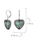 ფოტო #4 პროდუქტის Boho Bali Style Scroll Filigree Blue Turquoise Gemstone Heart Shaped Dangling Earrings For Women Oxidized .925 Sterling Silver Lever back