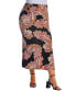 Фото #1 товара Plus Size Paisley Fold Over Maxi Skirt