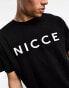 Nicce – T-Shirt mit Logo auf der Brust in Schwarz