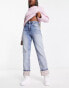 Фото #8 товара Only Robyn straight leg cloud print jeans in mid blue denim