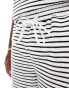 Фото #2 товара South Beach beach short co-ord in black and white textured stripe