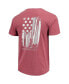 Фото #4 товара Men's Maroon Mississippi State Bulldogs Baseball Flag Comfort Colors T-shirt