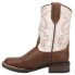 Фото #3 товара Roper Monterey Square Toe Cowboy Toddler Girls Brown, White Casual Boots 09-018