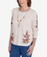 Harvest Moon Women's Paisley Floral Top with Detachable Necklace