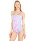 Фото #1 товара Lilly Pulitzer Justina One-Piece Prosecco Pink Don't Be Jelly Engineered 4