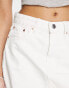 Фото #3 товара Stradivarius denim mini skirt with raw hem in white