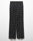 ფოტო #6 პროდუქტის Women's Polka Dot Pleated Pants