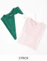 Фото #1 товара ASOS DESIGN 3 pack crew neck t-shirts in multiple colours