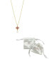 14K Gold-Plated Mother-of-Pearl Flower with Cultured Freshwater Pearl Drop Necklace