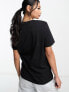 Selected Femme v neck t-shirt with short sleeves in black