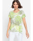 Фото #2 товара Women's 100% Organic Cotton Embellished Palm Print T-Shirt
